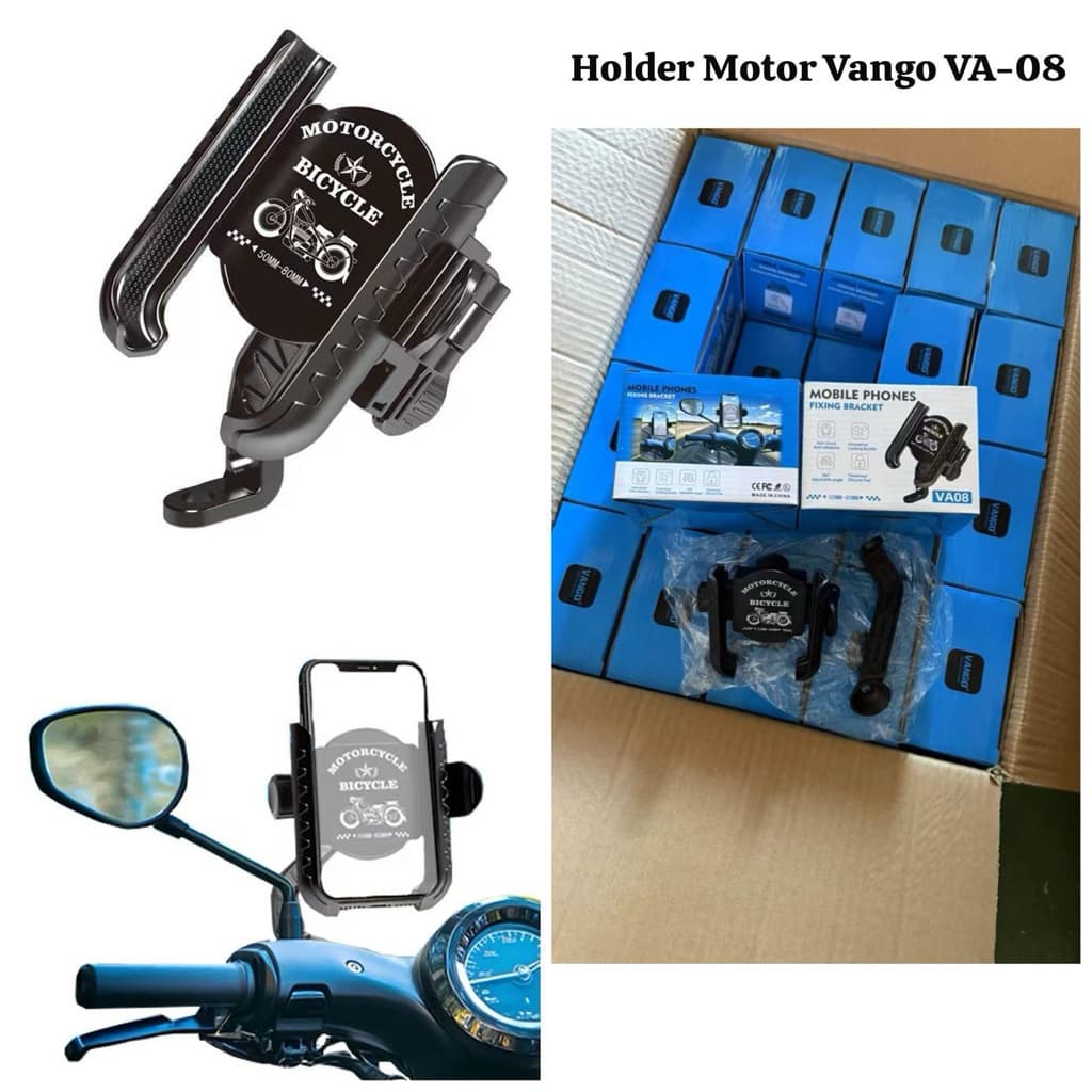Holder Motor Super Kuat Vango VA08 Anti Lecet Anti Jatuh Pelapis Silikon