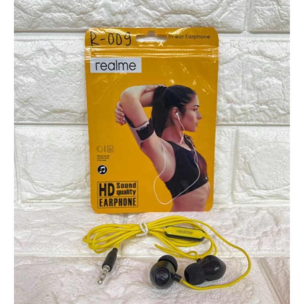 Handsfree Headset Realme + Mic Universal Earphone Superbass