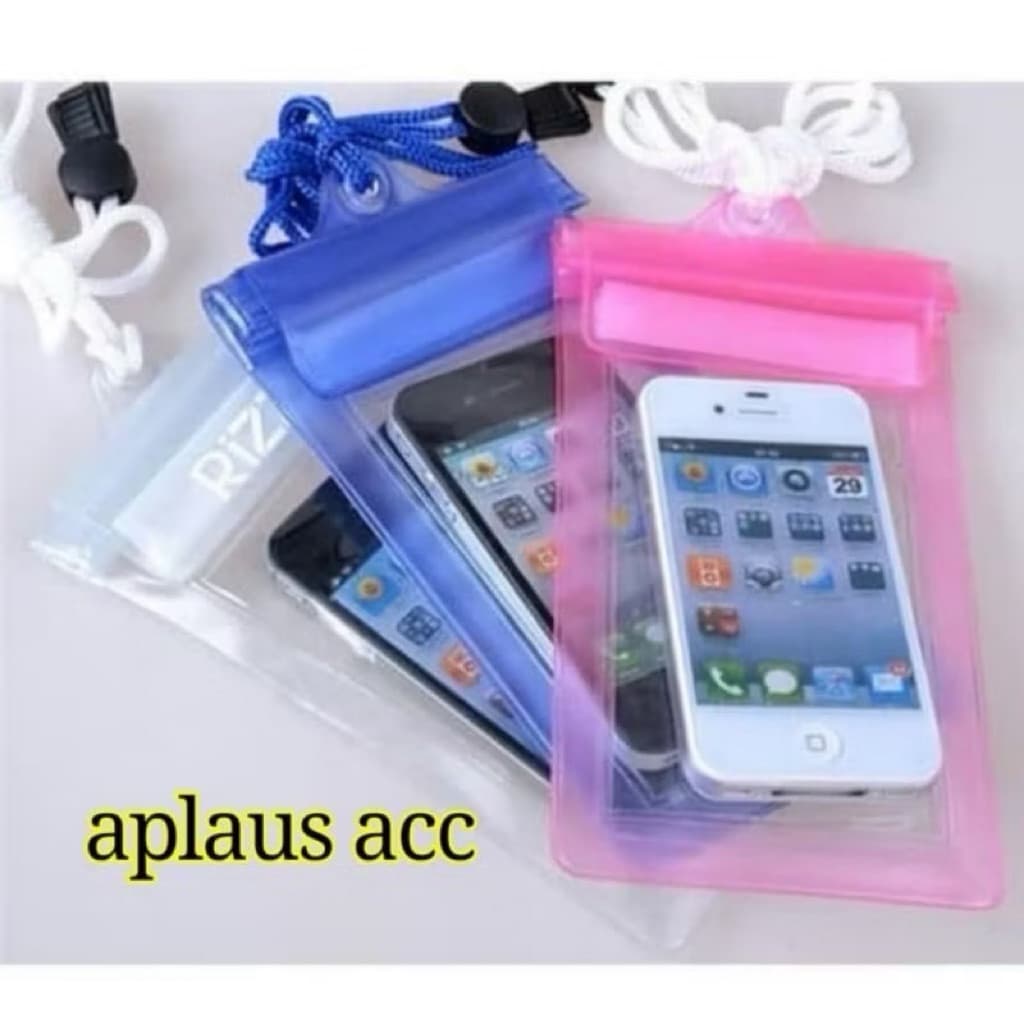 (GROSIRAN) Waterproof / Sarung Pelindung Hp Anti Air Ukuran XL