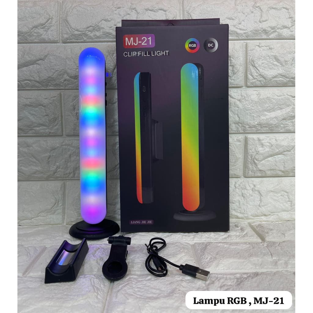 Speaker Bluetooth Audio Portable MJ-21 Lampu Meja Led Bar RGB Light Portable Extra Bass