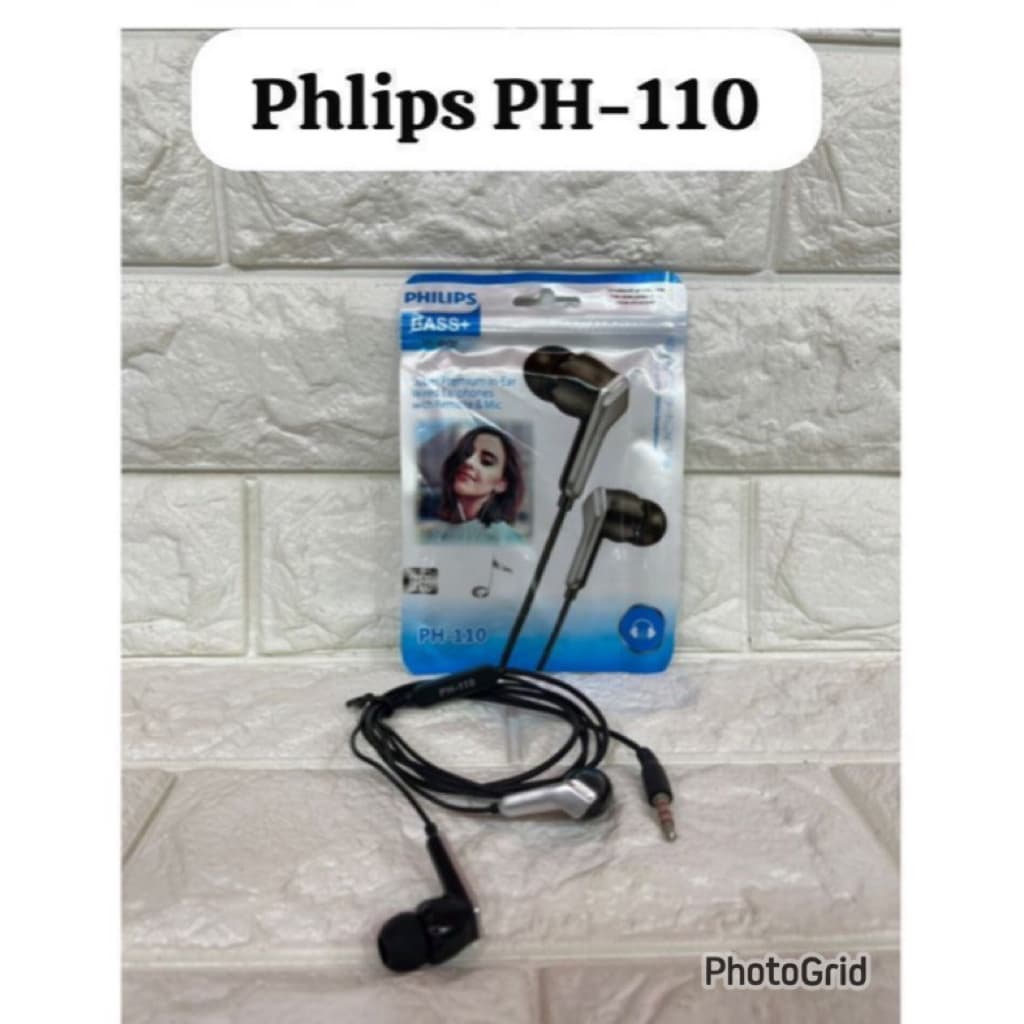 Handsfree Philips In-ear PH-010 + Mic Headset Stereo Earphone Sound Quality