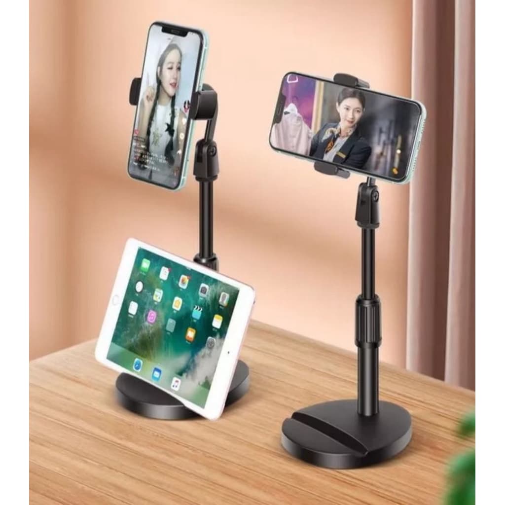 (GROSIRAN) Holder Standing HP 2in1 HD-26 Tablet Ipad buat Konten Nonton 2 HP Sekaligus
