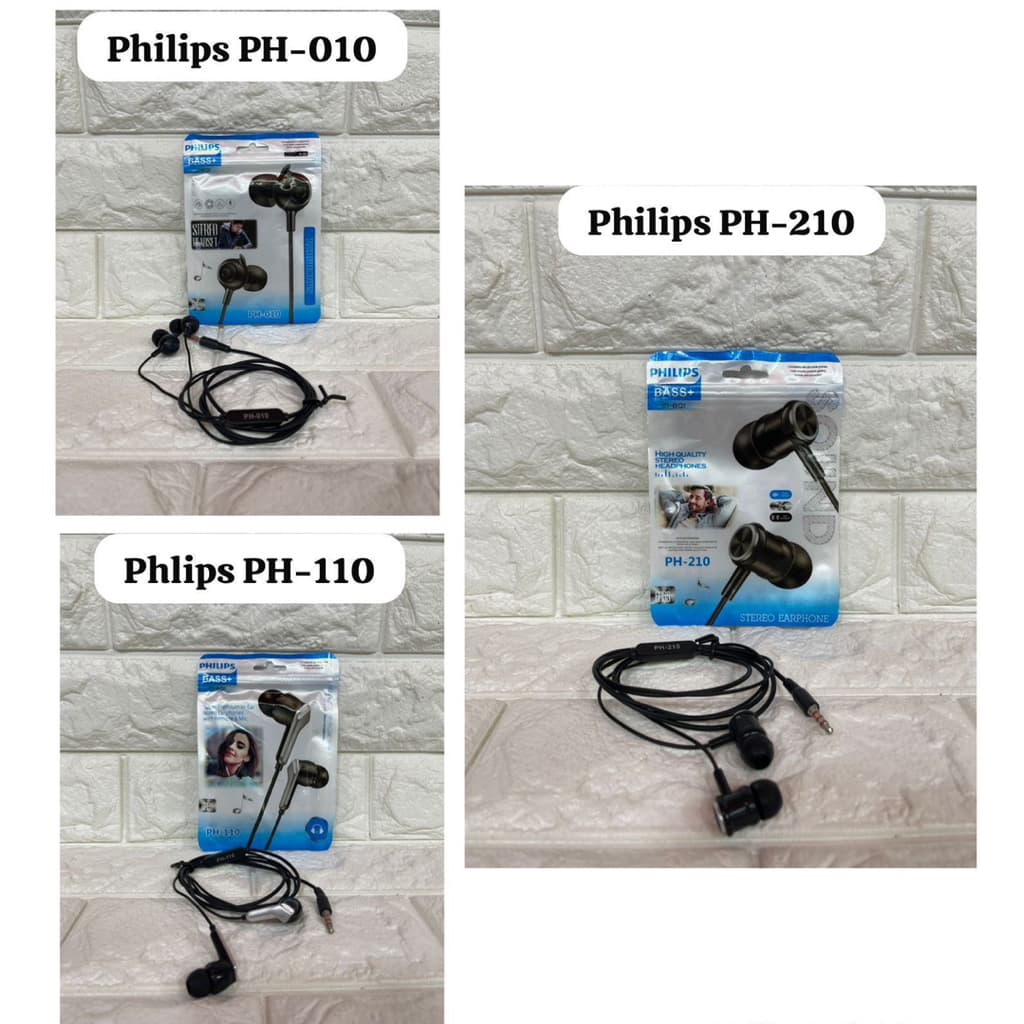 (GROSIRAN) Handsfree Philips In-ear PH + Mic Headset Stereo Earphone Sound Quality