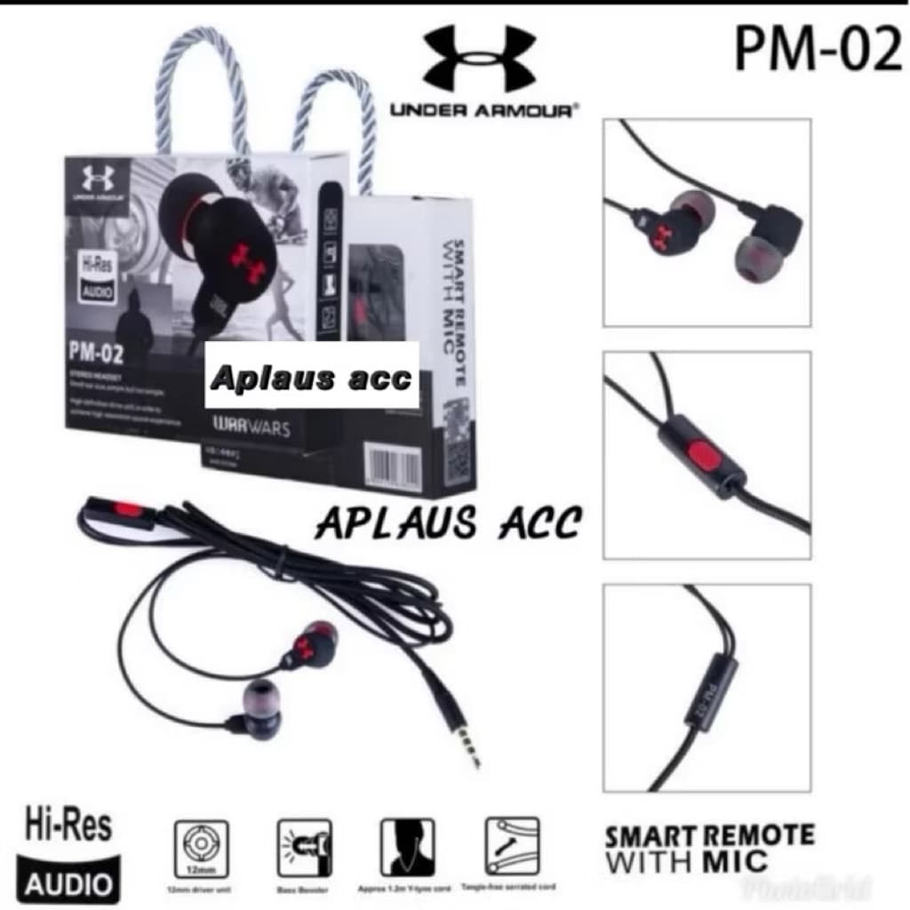 (GROSIRAN) Handsfree Headset Earphone Under Armour PM-02