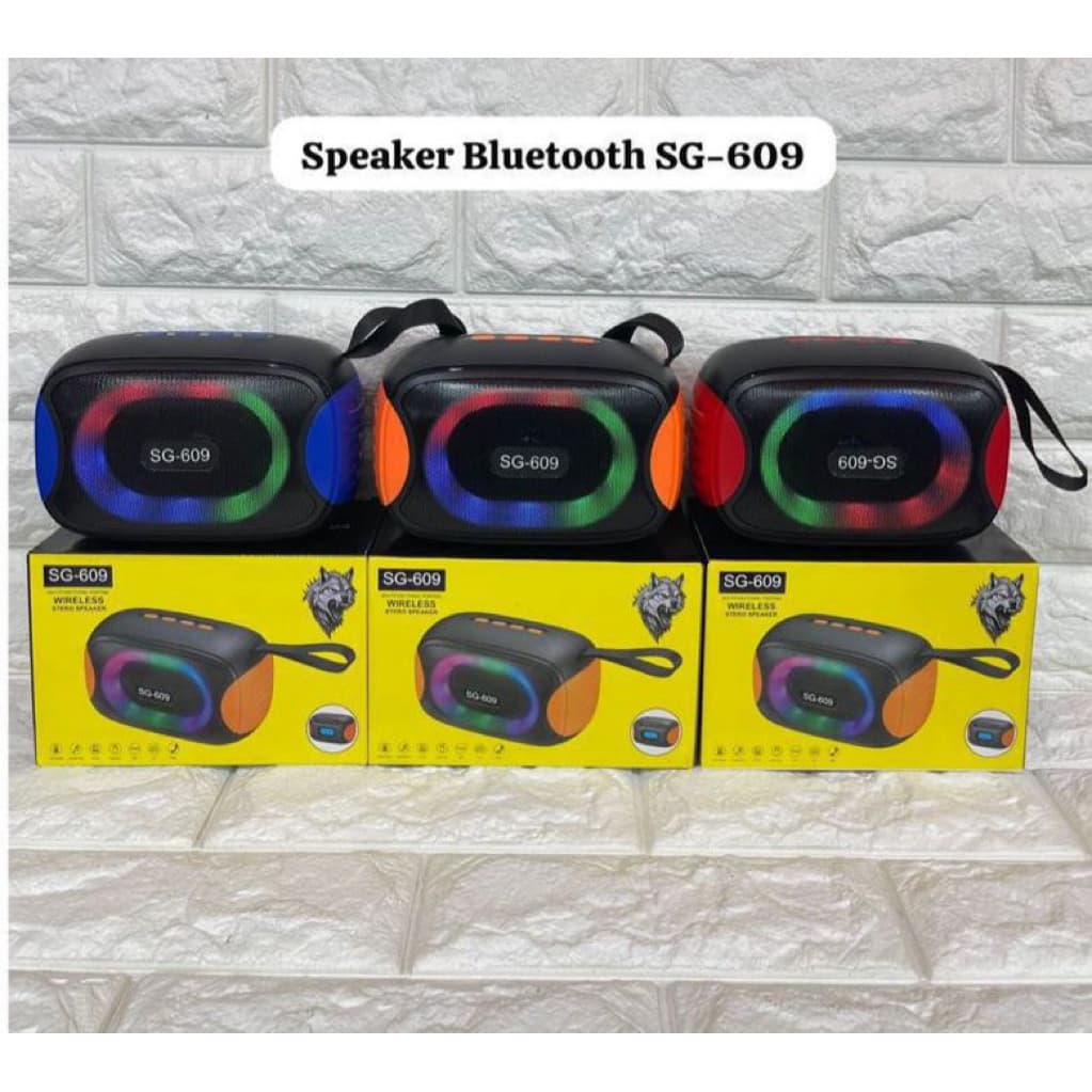 Speaker Bluetooth SG-609 Lampu LED RGB Wireless Portable Speker Music Box