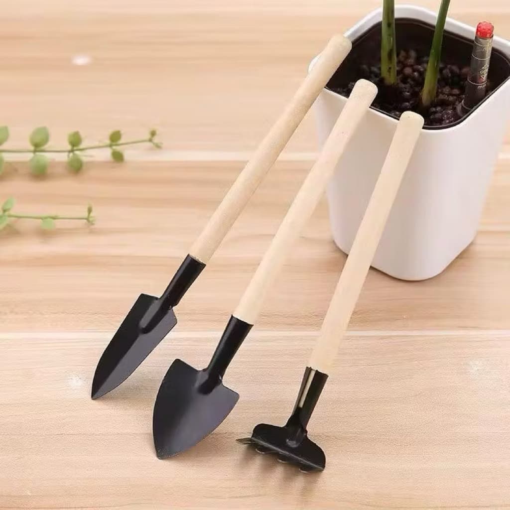 Sekop Tanaman Mini 3in1 Alat Berkebun Sekop Set Garpu Cangkul Garden Tools Taman Rumahan