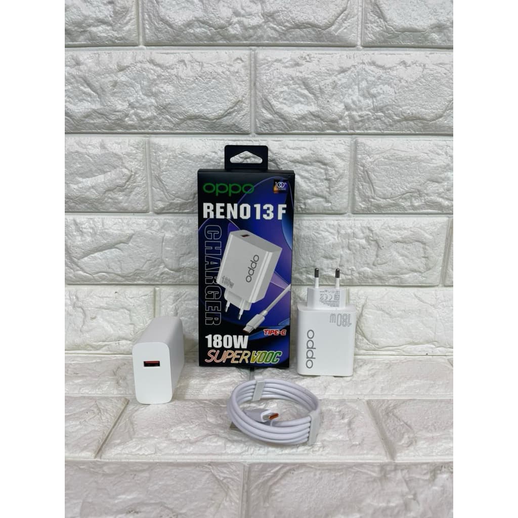 Charger Ori Oppo Reno 13F 180W Fast Charging Vooc Casan isi daya cepat V8 Micro Type C