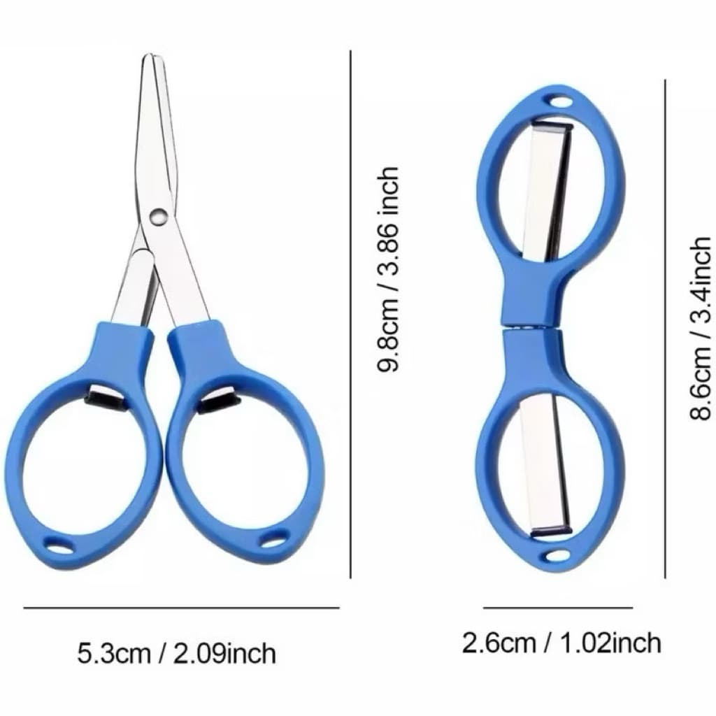 (GROSIRAN) Gunting Lipat Multifungsi Kacamata Stainless Steel dengan Pegangan Ergonomis – Alat Praktis untuk Outdoor dan Perjalanan
