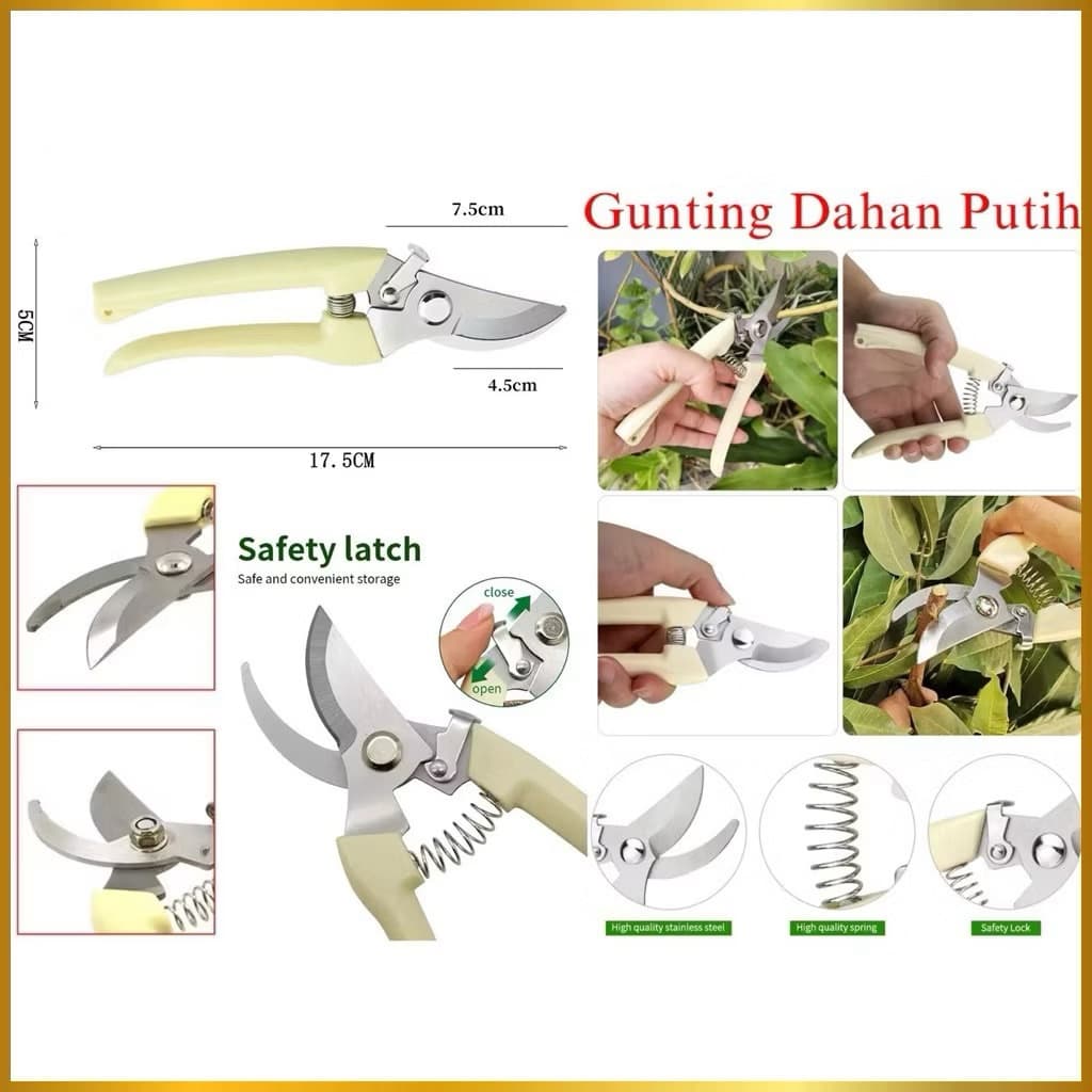 (GROSIRAN) Gunting Dahan Ranting Bunga Tanaman Gunting Alat Berkebun Potong Tanaman Pruning Shears