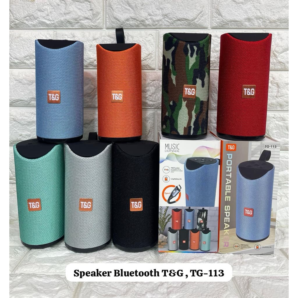 Speaker Bluetooth  Bass T&G TG-113 Wireless Portable  Speker Blutut Music Box