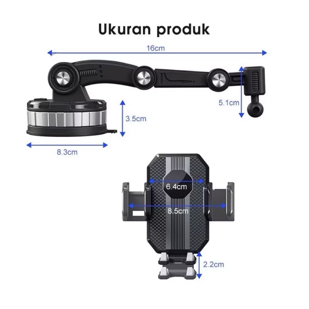 (GROSIRAN) Holder Mobil Headphone HD-61 Phone Holder Universal 4in1 Holder Hp Serbaguna 360° HD61