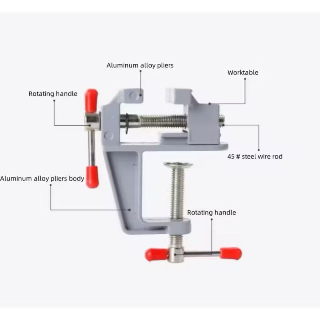 (GROSIRAN) Klem Catok Ragum Catok Meja Bench Clamp Holder Ragum Vise Bench Table Vice Serbaguna