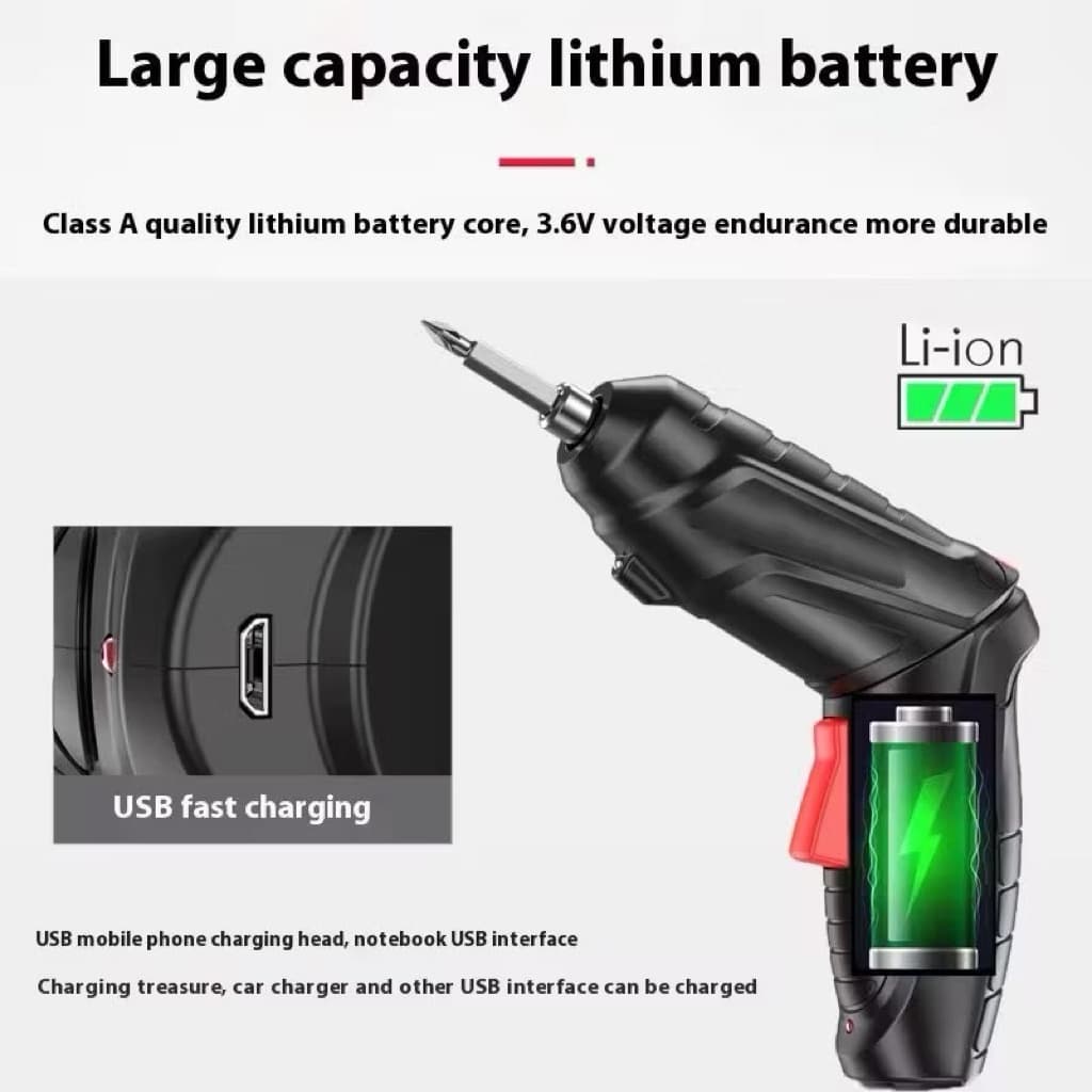 Mesin Bor Set 49in1 Mesin Bor Obeng Listrik Portable Screwdriver Tools 49pcs Set Koper Lengkap
