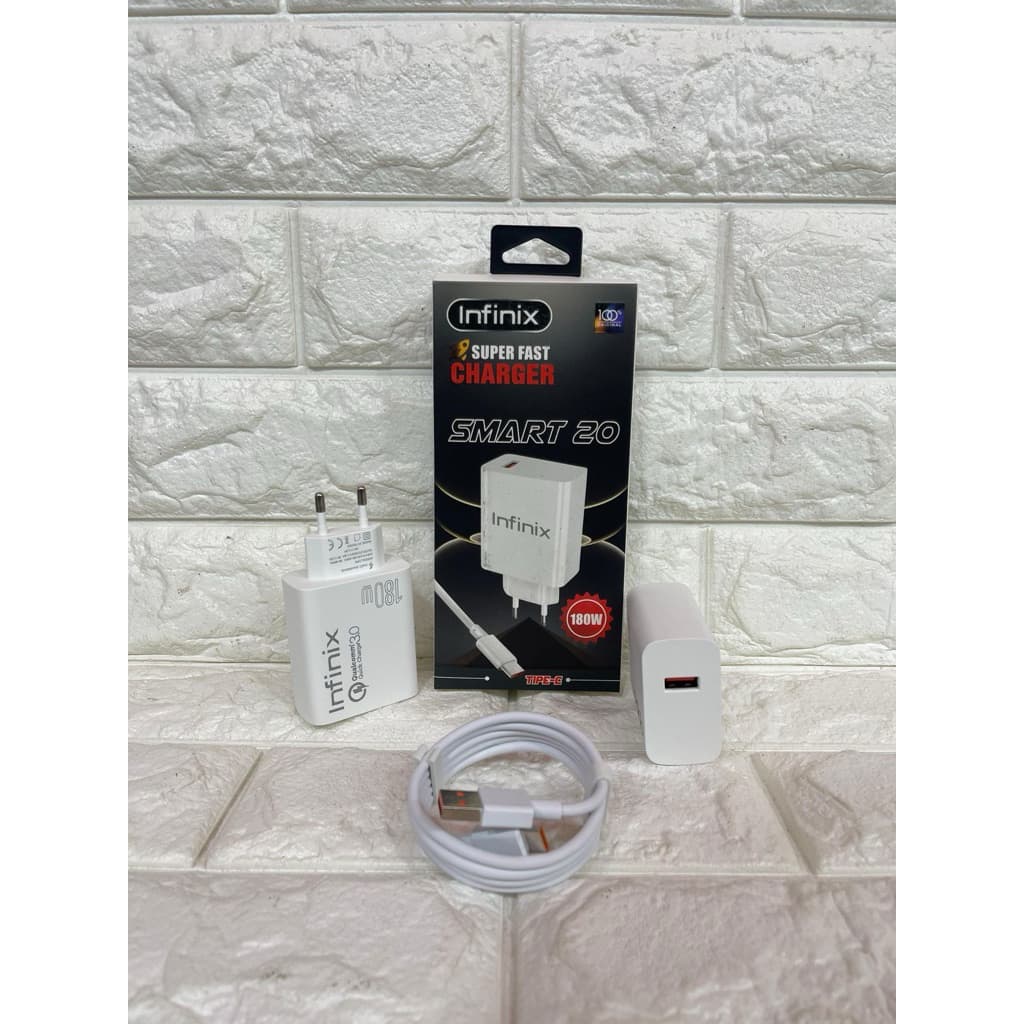 Charger Infinix Smart 20 Ori Super Fast Charging 180W Universal Type C dan Micro Casan isi daya cepat