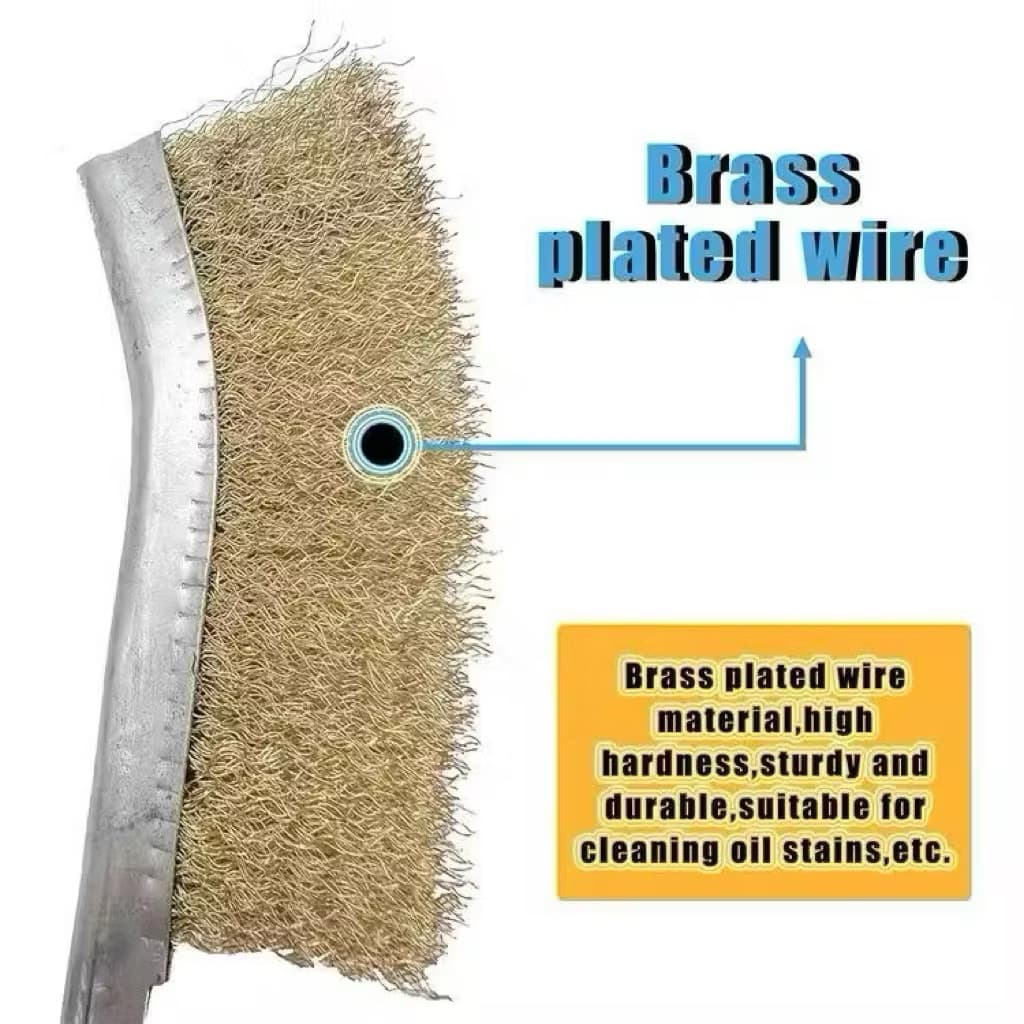 (GROSIRAN) Sikat Baja Kawat Lengkungan Kuningan Anti Karat Steel Wire Hand Brush Serbaguna