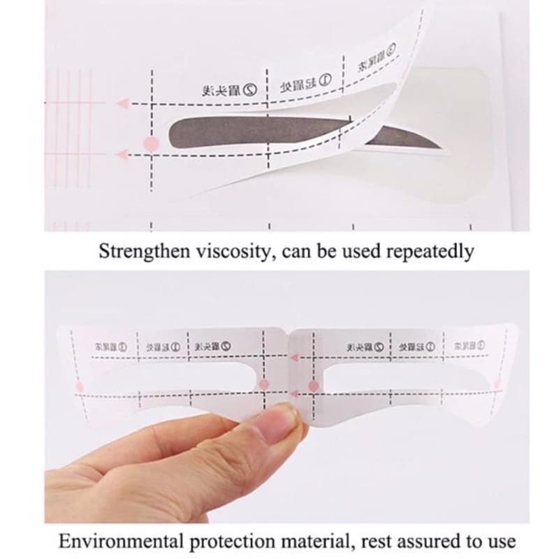 Cetakan Alis 3 in 1 Eyebrow Style Template Cetakan Alis Instan Praktis