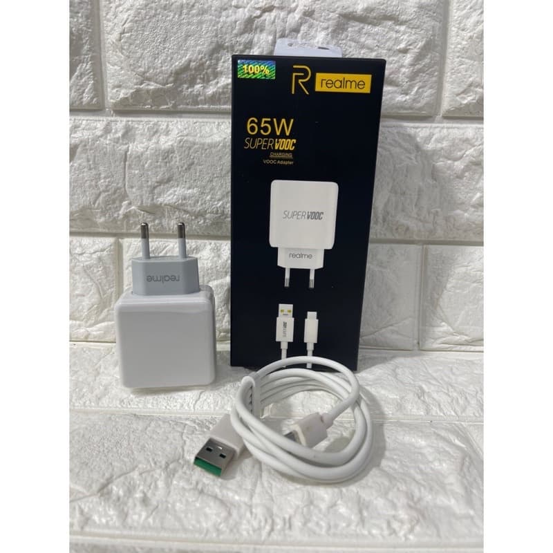 Charger Realme Ori 65W Super Vooc colokan Micro V8