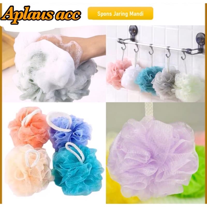 Spons Jaring Mandi Pembersih Punggung Badan Shower Bath Sponge