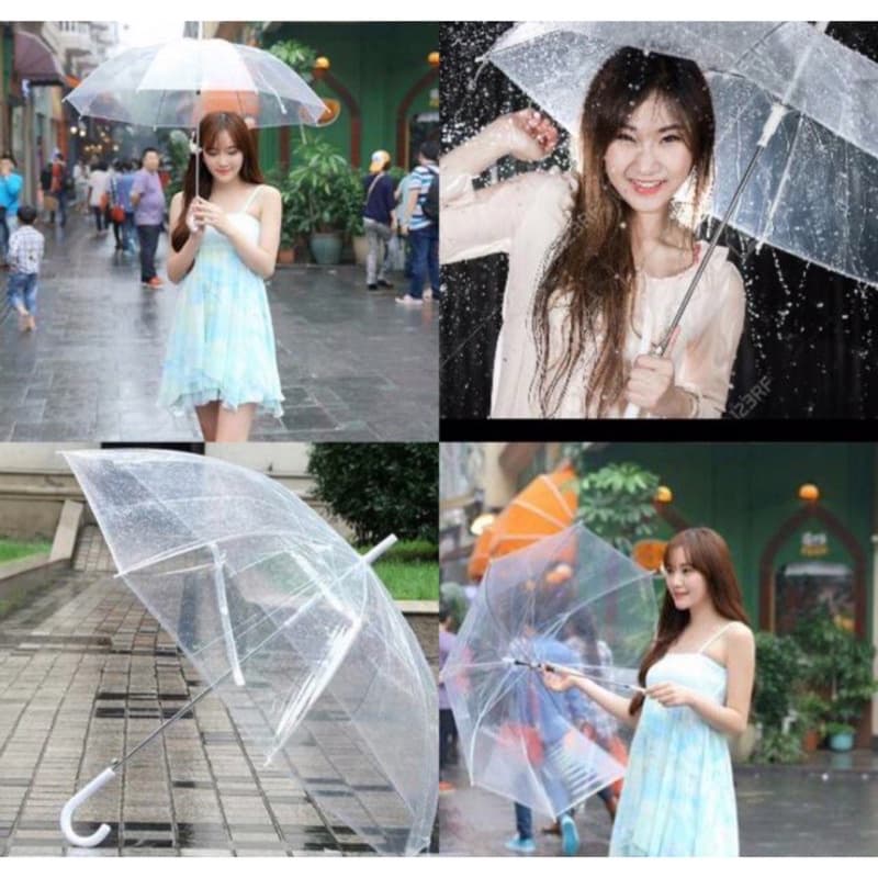Payung Korea Transparan Bening Umbrella Transparan Korea Japan Best Quality