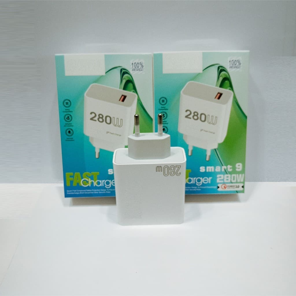 Batok Adapter Kepala Casan HP Universar For INF SMART 9 Fast Charger 280W Support Fast Charging