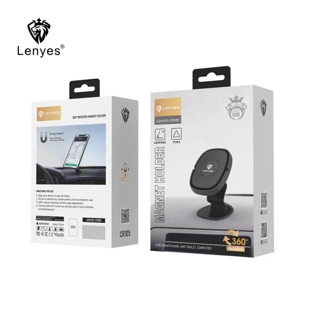 Holder  Car LENYES CR105 Phone Magnetic 360 Degree Rotation Stand Dudukan Untuk HP Di Mobil