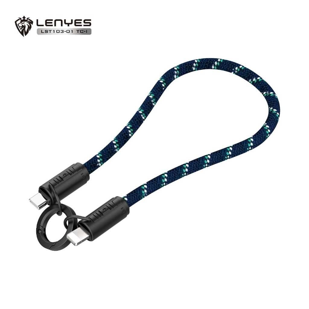Lanyard Casing + Kabel Data LENYES LST103 Short Charger Fast Charging Data Cable Tali Gantungan Pendek Untuk HP