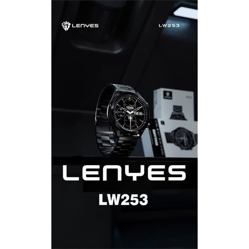 Smartwatch Waterproof LENYES LW253 1.39" IP68 Sport Heart Rate Blood Oxygen Touch Screen Magnetic Charging Jam Tangan