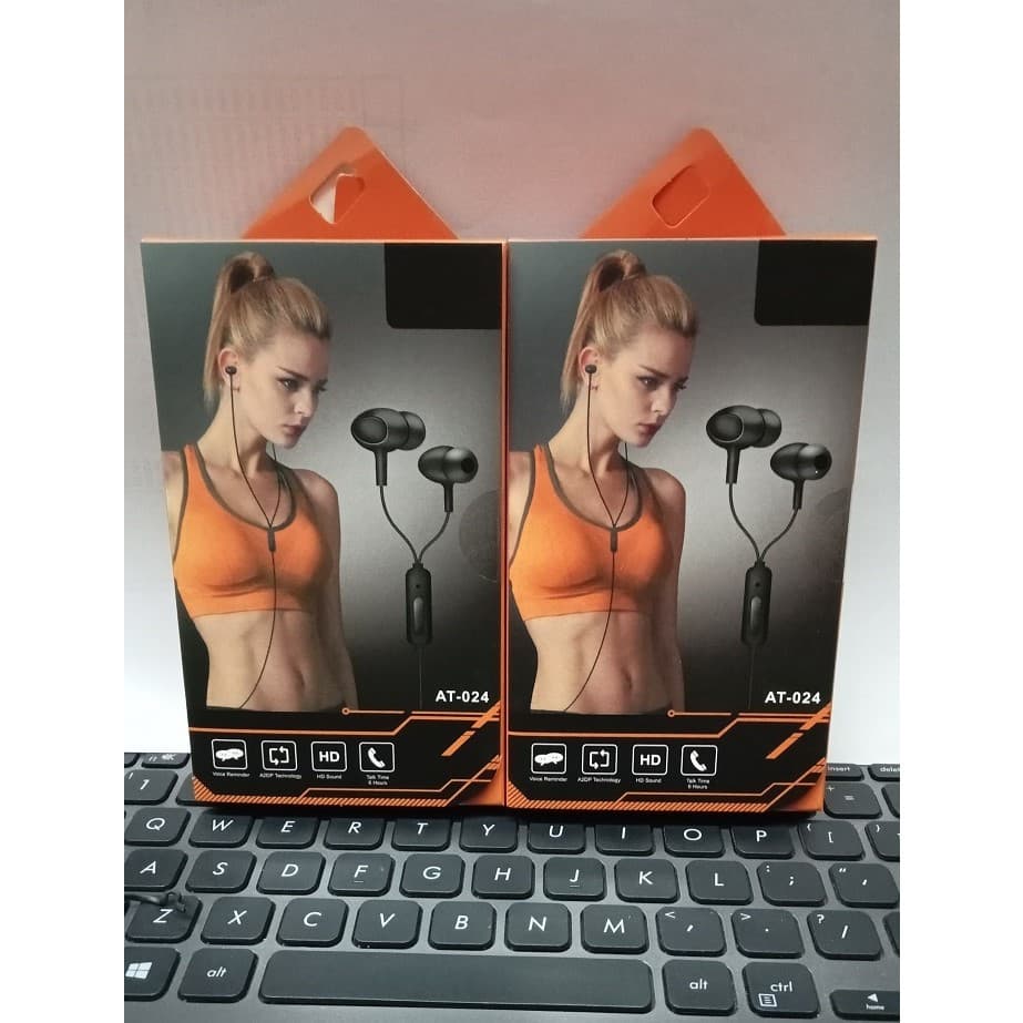 (GROSIRAN) Handsfree AT-024 Extra Bass + Earphone Best Quality Headphone With Mic