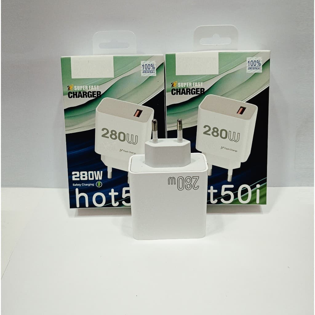 Batok Adapter Super Fast Charger For lNF HOT 50i 280W Safety Charging Batok Kepala Casan HpUniversal