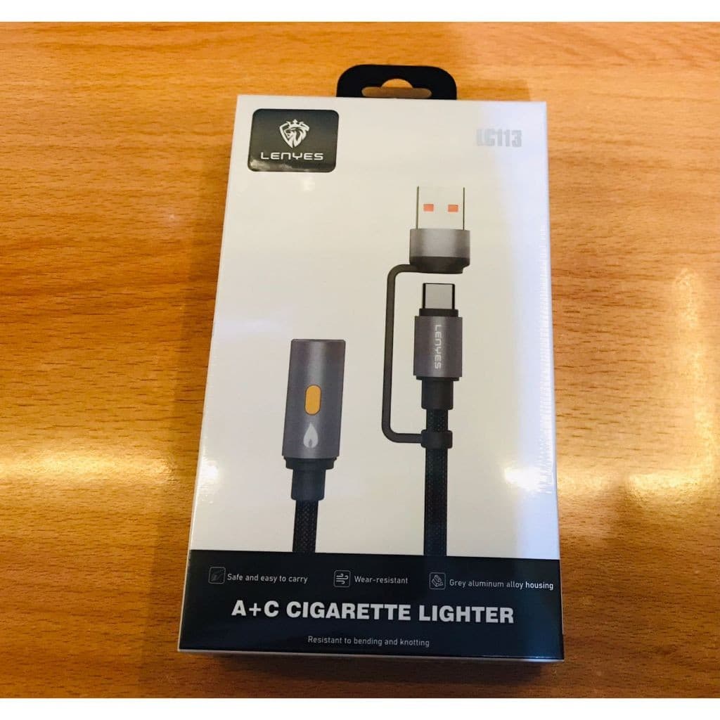 Kabel Korek Api Elektrik LENYES LC113 Dual Connector Cable Electric Lighter Pemantik
