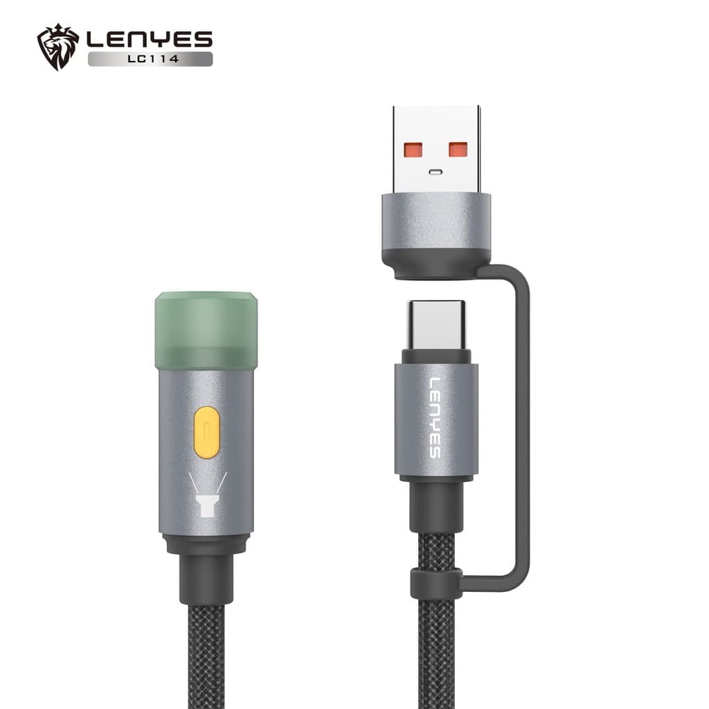Kabel Lampu LED LENYES LC114 Dual Mode Lamp Cable LED Lighting With Dual Connector