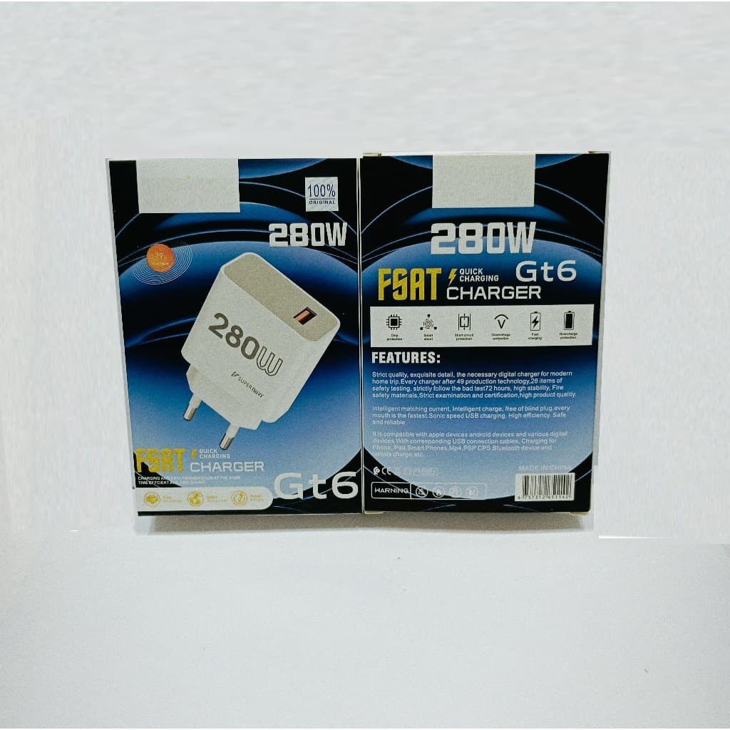 Batok Adapter  For RLM GT 6 Fast Charger 280W Batok Kepala Casan Universal Support Fast Charging