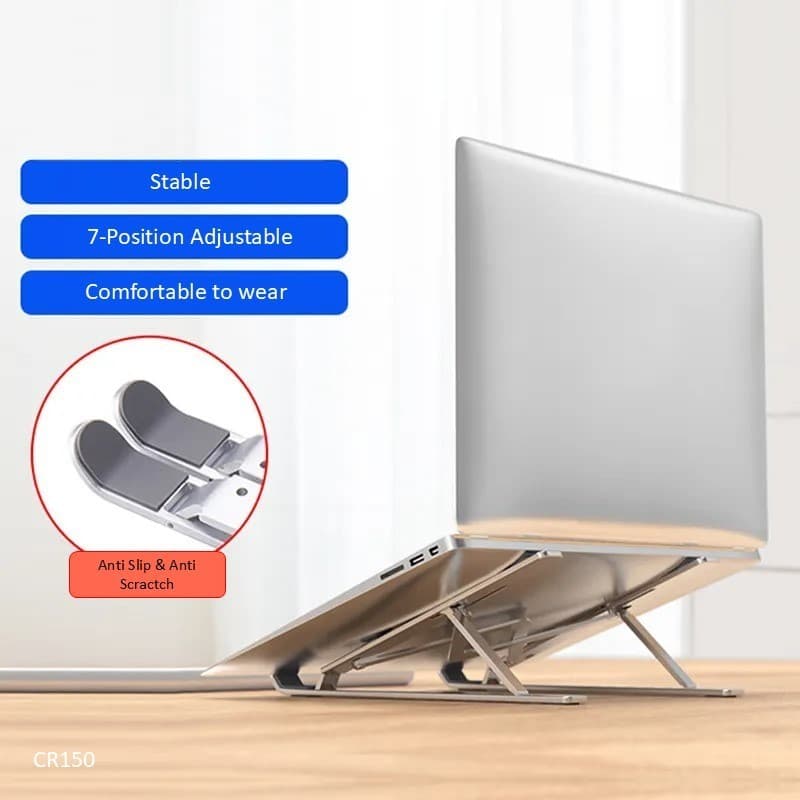 Stand Laptop LENYES CR150 Anti Slip Holder Foldable NoteBook Adjustable Stand Dudukan Lipat Tablet Portable
