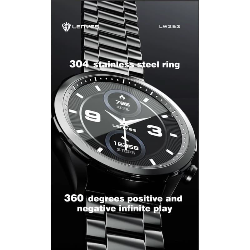 Smartwatch Waterproof LENYES LW253 1.39" IP68 Sport Heart Rate Blood Oxygen Touch Screen Magnetic Charging Jam Tangan
