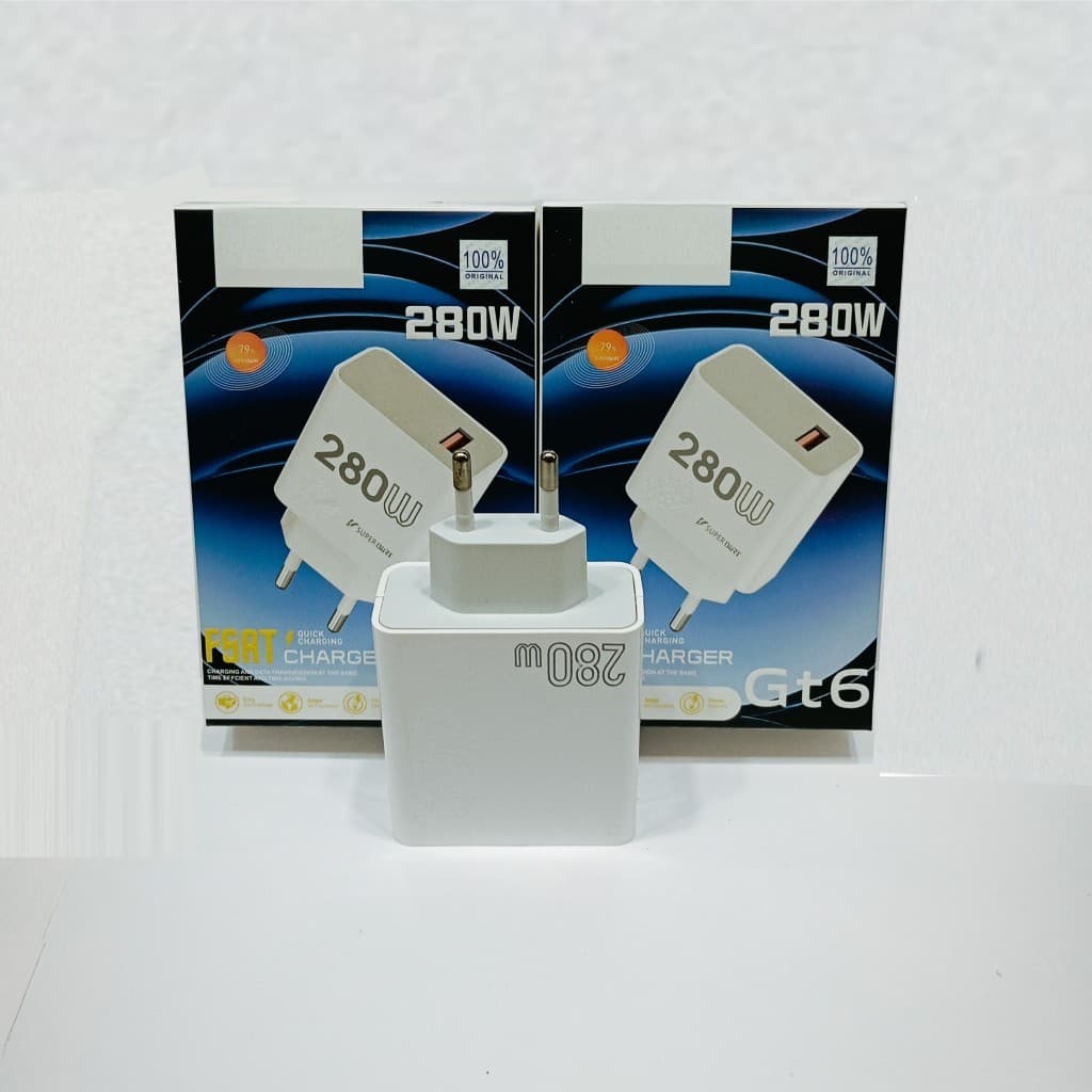 Batok Adapter  For RLM GT 6 Fast Charger 280W Batok Kepala Casan Universal Support Fast Charging