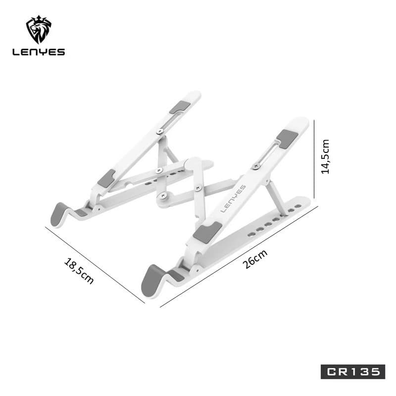 Stand Laptop LENYES CR135 Anti Slip Holder Foldable NoteBook Adjustable Stand Dudukan Lipat Tablet Portable