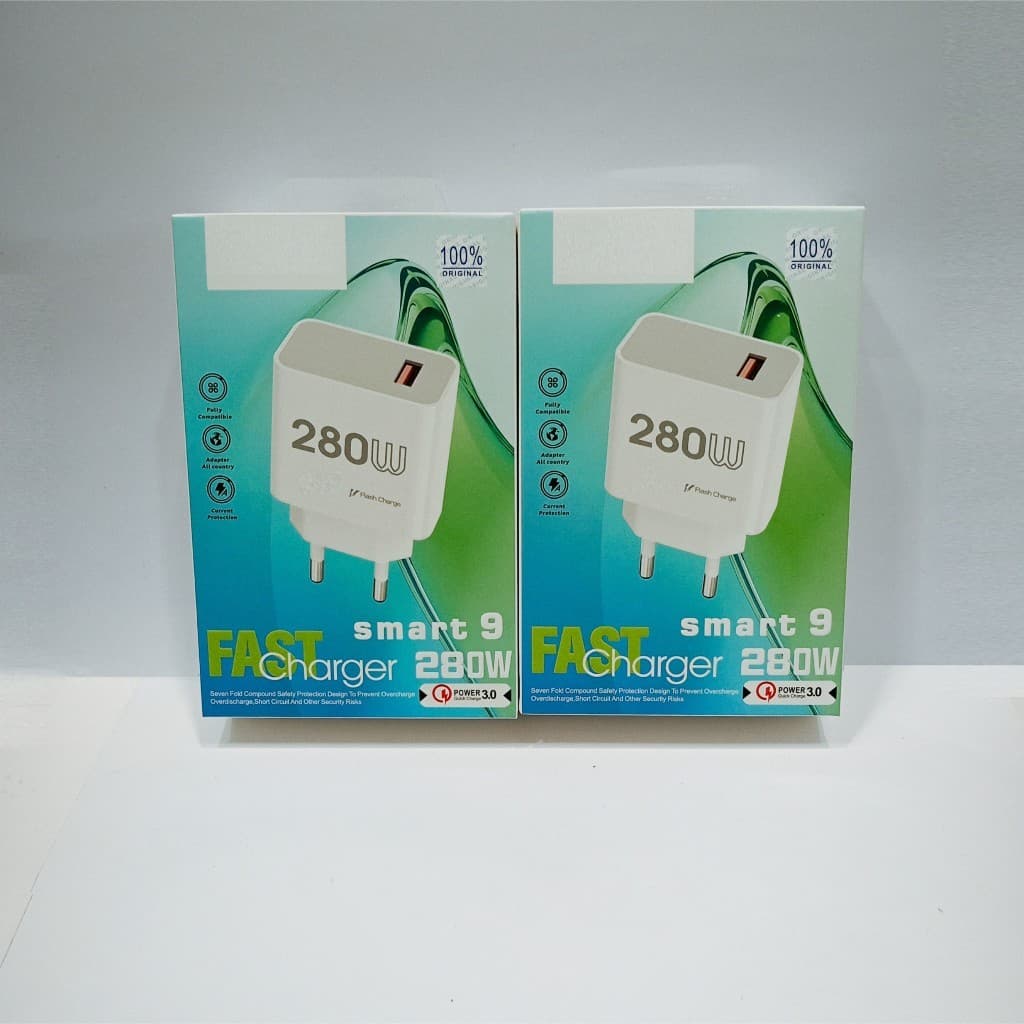Batok Adapter Kepala Casan HP Universar For INF SMART 9 Fast Charger 280W Support Fast Charging
