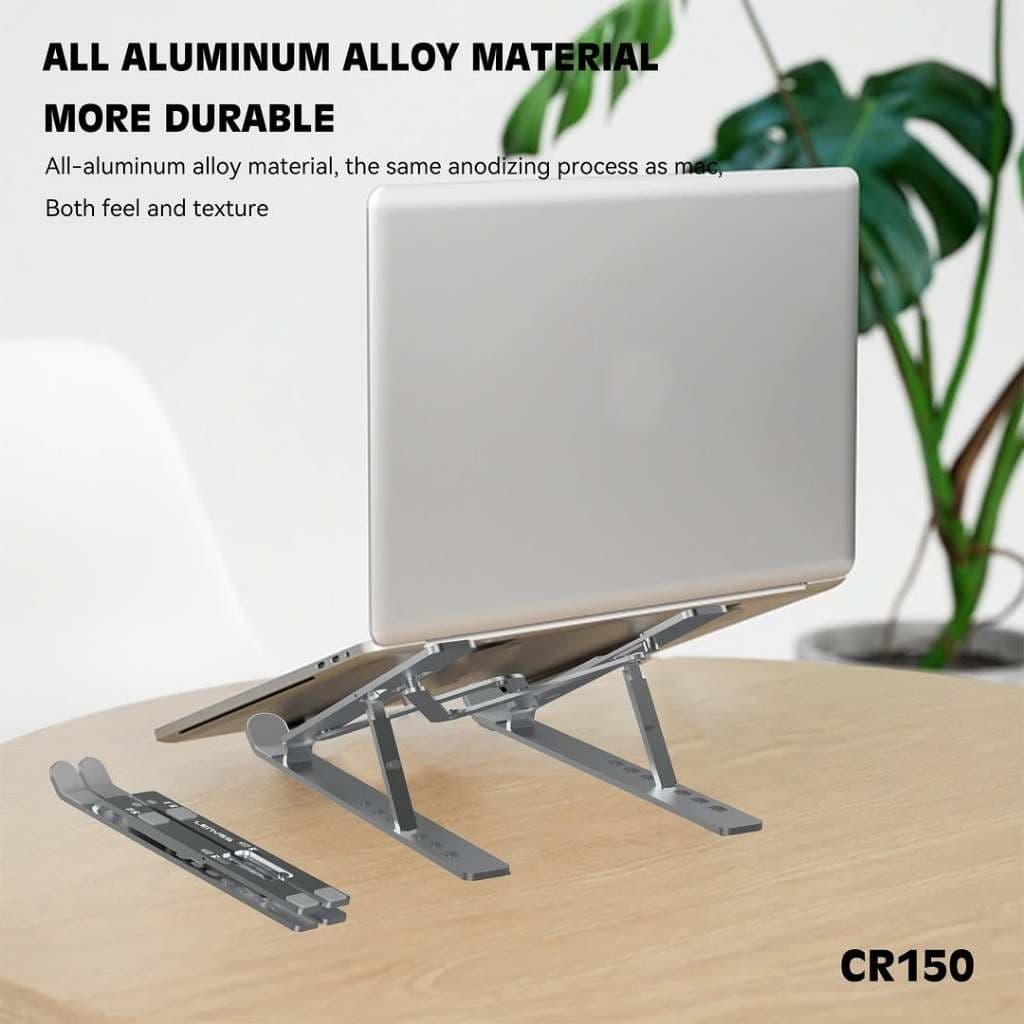 Stand Laptop LENYES CR150 Anti Slip Holder Foldable NoteBook Adjustable Stand Dudukan Lipat Tablet Portable
