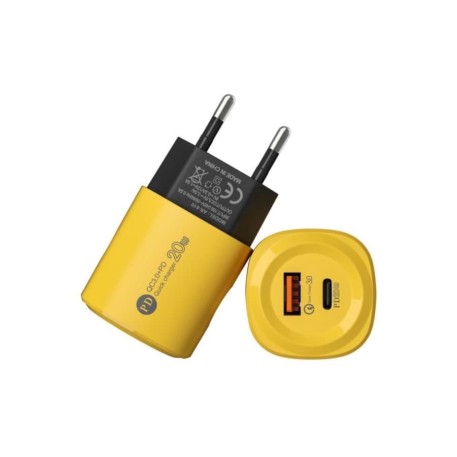 Batok / Adaptor Charger P45 Fast Charging 20W PD + QC3.0 Dual Port USB & Type C | Untuk IOS, Android, Tablet | Smart Protection
