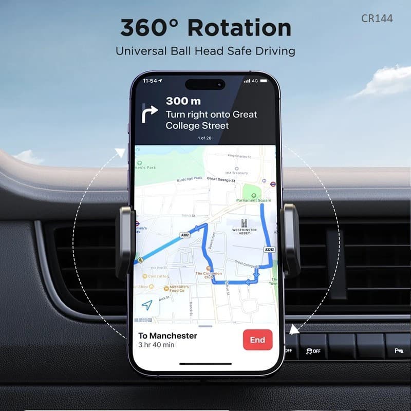 Phone Car Holder Air Vent LENYES CR144 Suction 360 Degree Dudukan Untuk HP Di Ventilasi AC Mobil