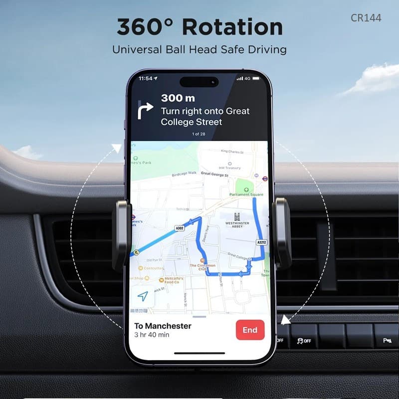 Phone Car Holder Air Vent LENYES CR144 Suction 360 Degree Dudukan Untuk HP Di Ventilasi AC Mobil