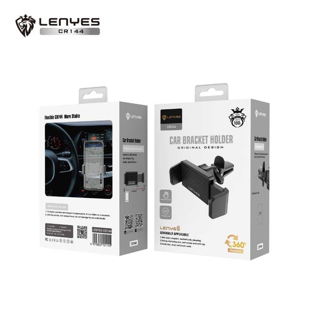Phone Car Holder Air Vent LENYES CR144 Suction 360 Degree Dudukan Untuk HP Di Ventilasi AC Mobil