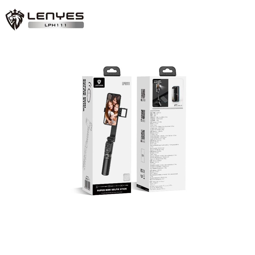 Tongsis LENYES LPH111 Mini Tripod Selfie Stick Kamera HP With Remote Bluetooth Monopod Portable Untuk Hand Phone