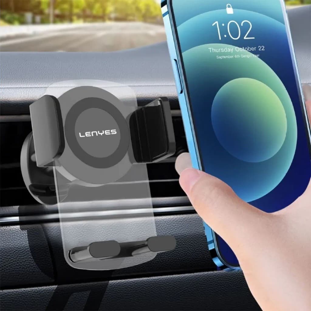 Phone Car Holder Air Vent LENYES CR143 Suction 360 Degree Dudukan Untuk HP Di Ventilasi AC Mobil