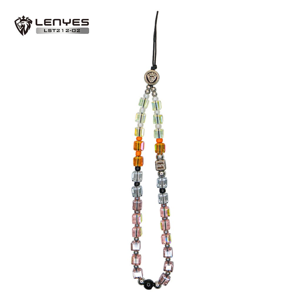 Lanyard Casing HP LENYES LST212 Short Korean Style Universal Phone Tali Gantungan Pendek Motif Kristal Untuk Handphone
