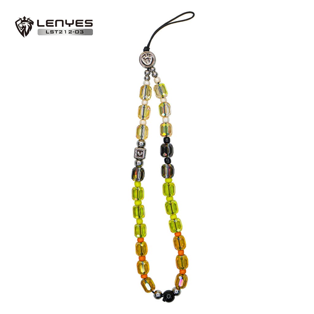 Lanyard Casing HP LENYES LST212 Short Korean Style Universal Phone Tali Gantungan Pendek Motif Kristal Untuk Handphone