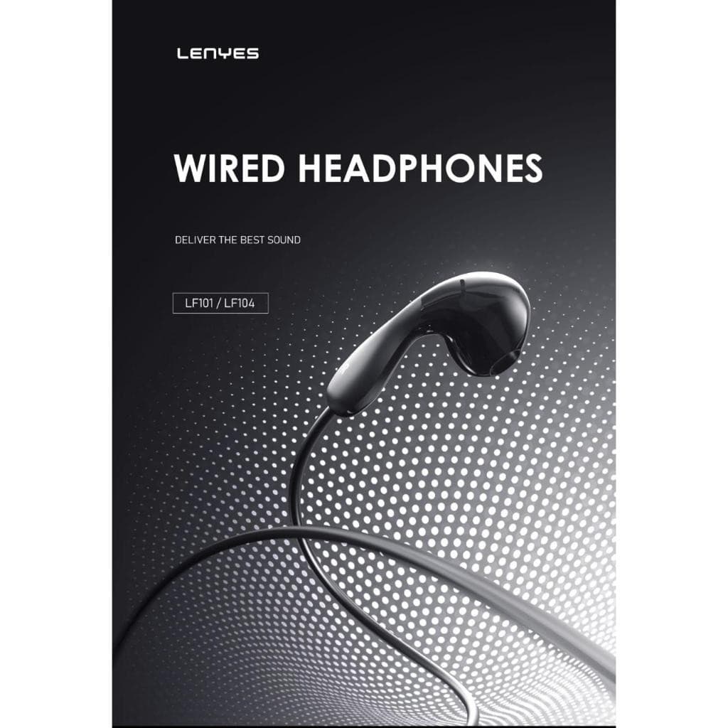 Headset Type C LENYES LF104 Extra Bass Hifi Stereo Earphone with Microphone Volume Control