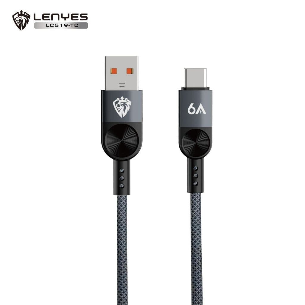 Kabel Data LENYES LC519 6A Fast Charging Universal Sync Data Cable Charger Nylon 1m