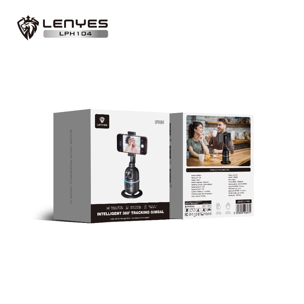 Tripod Intelligent 360° LENYES LPH104 Face Tracking Gimbal Stabilizer Phone Selfie Smart Gesture Recognition RCB LED Light