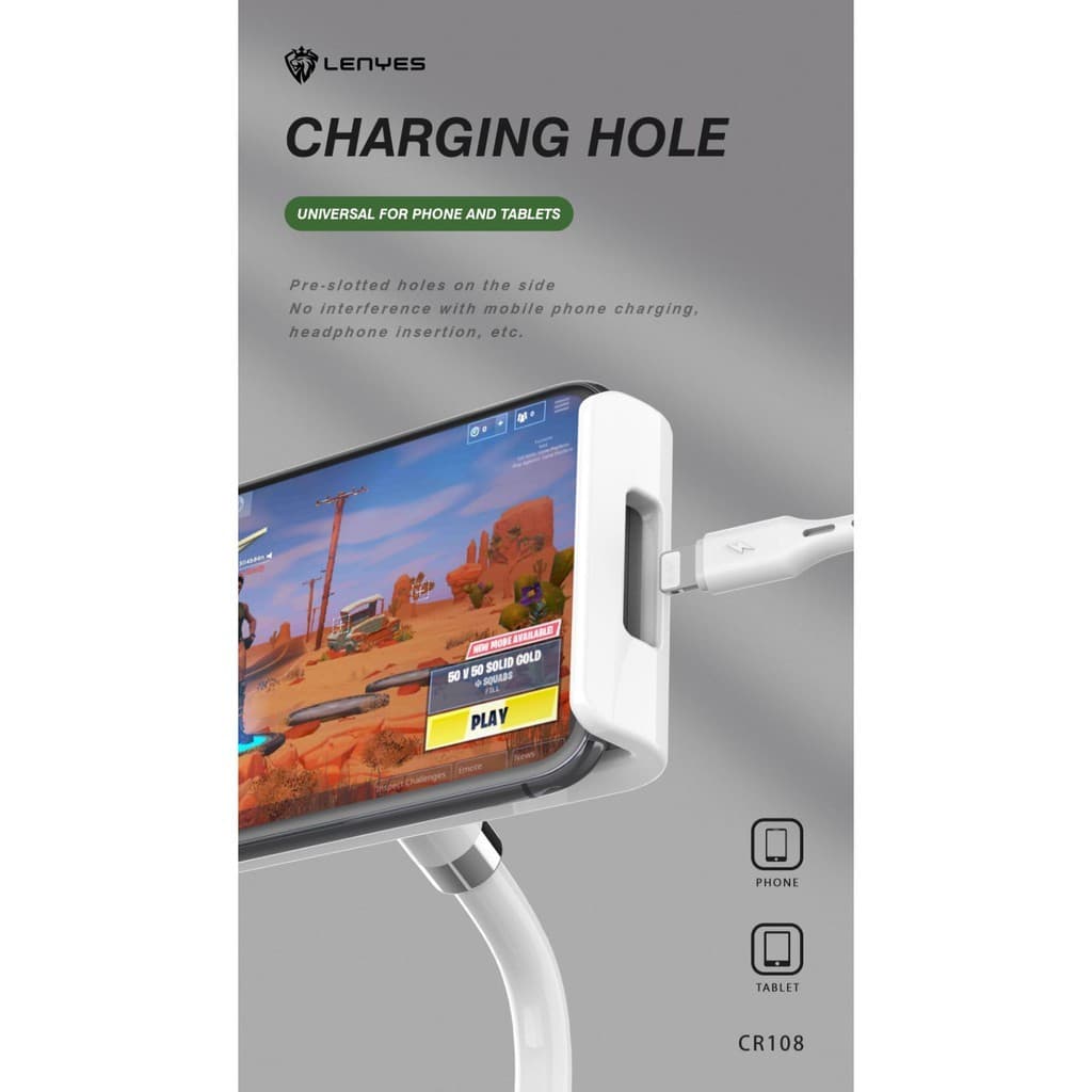 Lazy Pod LENYES CR108 Stand Holder Meja Flexible 1 Meter untuk Smartphone & Tablet Original